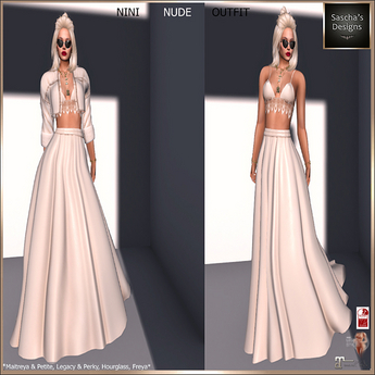Second Life Marketplace - SAS - Nini Nude Outfit (MB & FM)